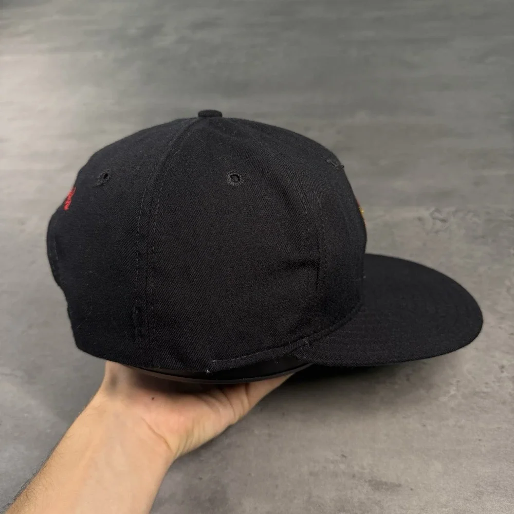 Vintage 70s 80s New Era Snapback Hat Black Red Colerain Cardinals Trucker Cap‎